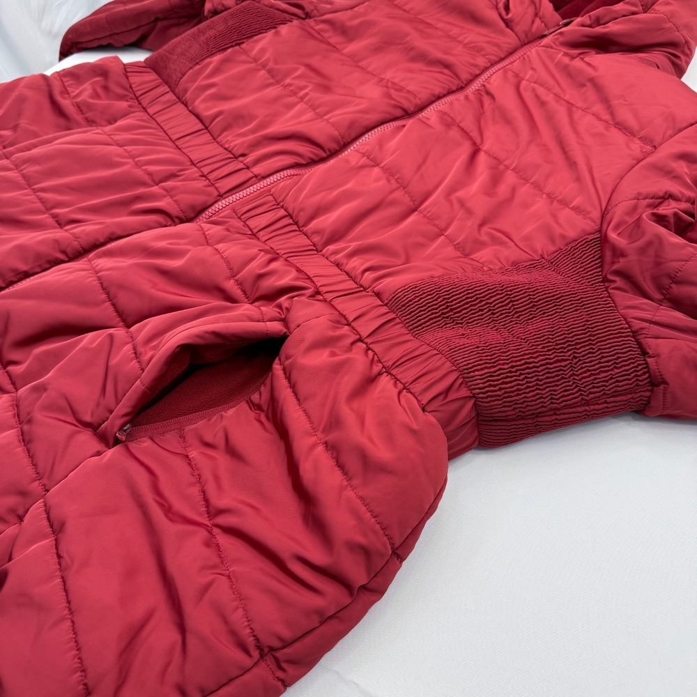 Torrid Fit & Flare Cinch Puffer Jacket Womens 6XL Faux Fur Lined Hooded Coat Red - Picture 4 of 9